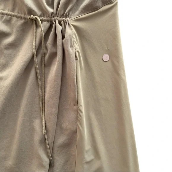 Lululemon Mesh Overlay High-Neck Dress Bronze Green Size 8 GUV - Picture 8 of 13